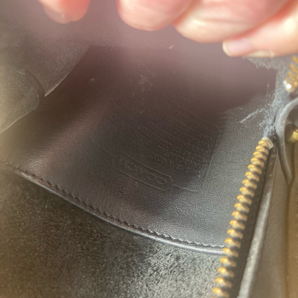 vintage coach black leather bag - Picture 8 of 11